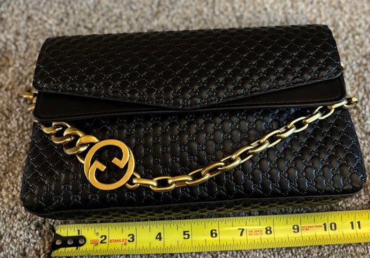 Gucci Black Leather Shoulder Bag/Crossbody 2439 Top Quality
