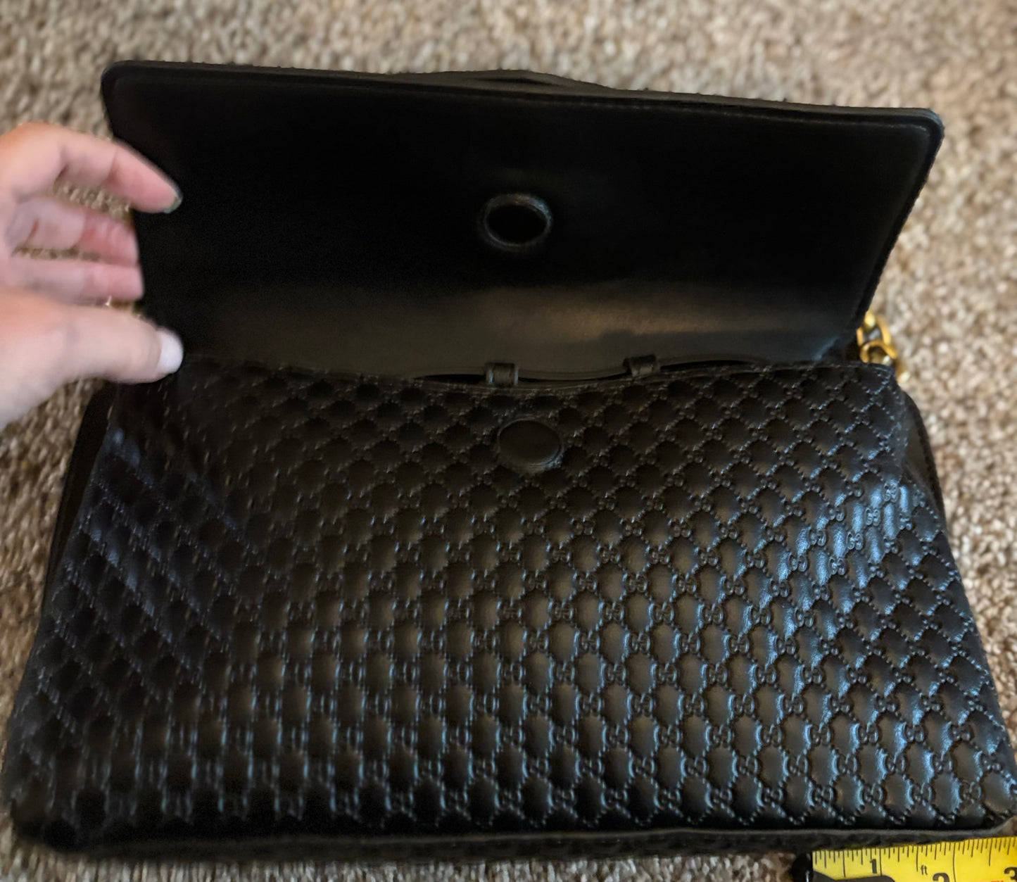 Gucci Black Leather Shoulder Bag/Crossbody 2439 Top Quality