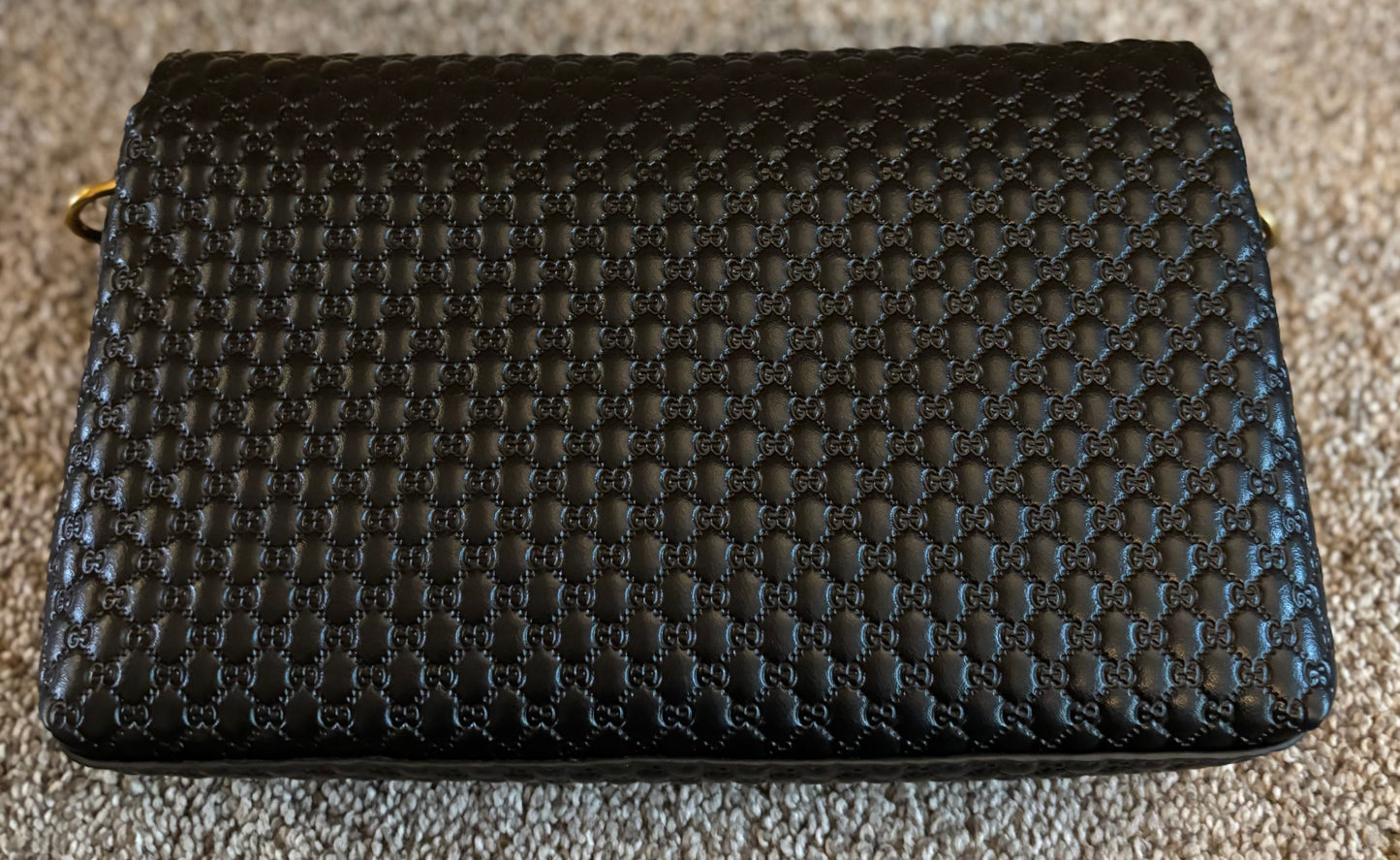 Gucci Black Leather Shoulder Bag/Crossbody 2439 Top Quality