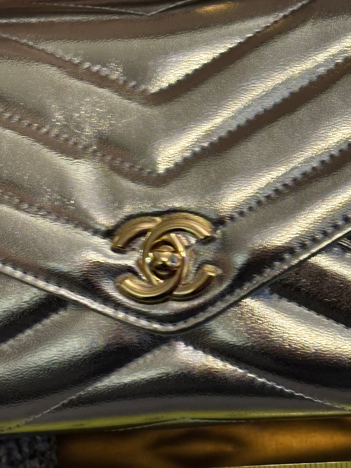 Chanel Silver Clutch/Crossbody 2467
