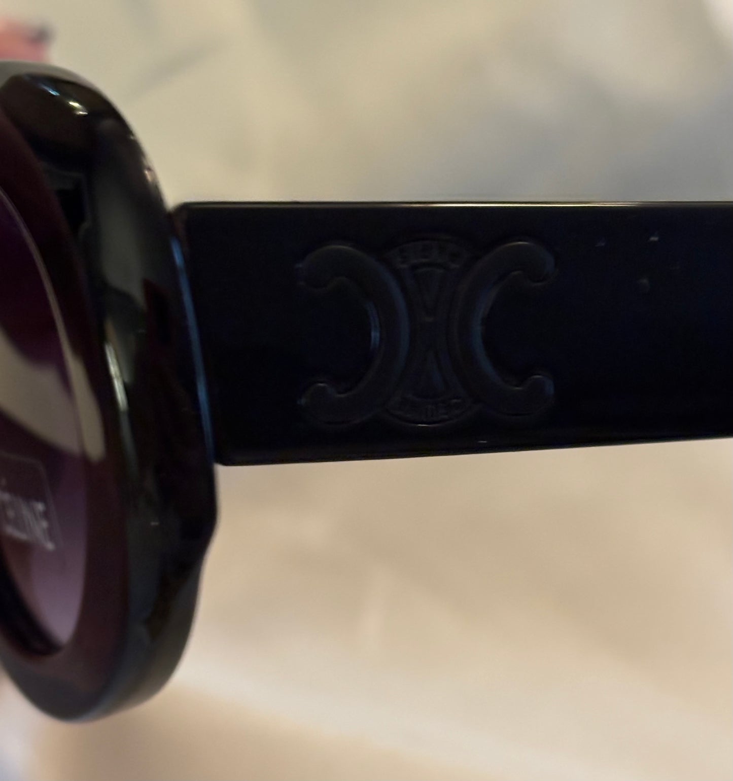 Celine Sunglasses Black Logo 2451