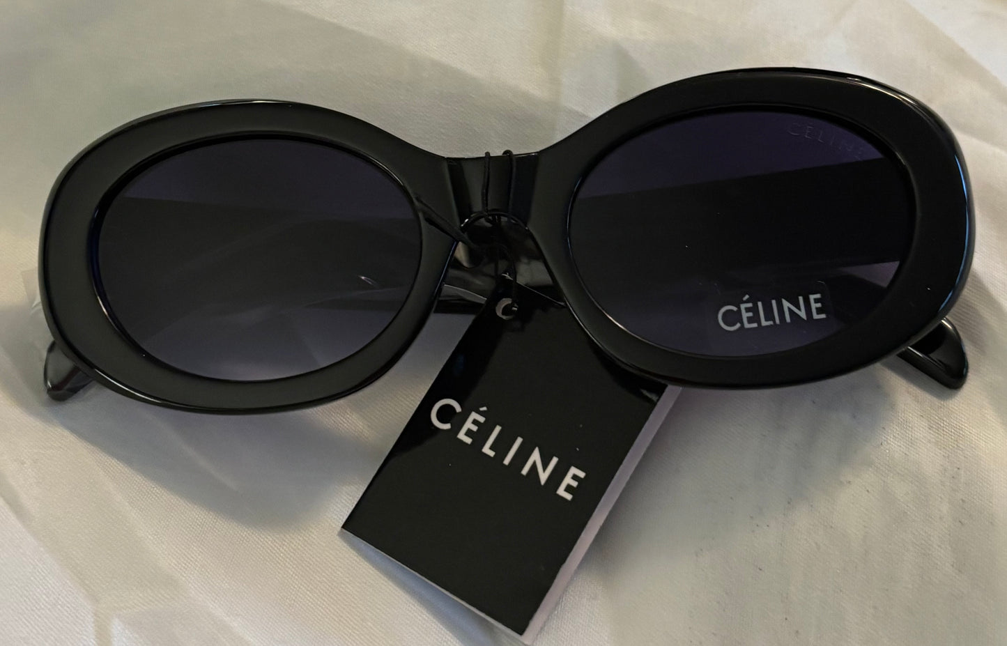 Celine Black Sunglasses Gold Logo 2452