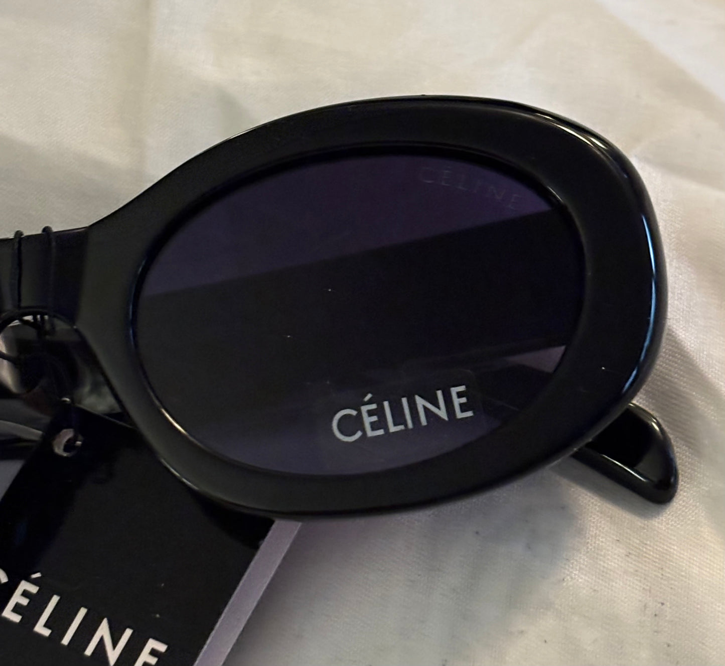 Celine Black Sunglasses Gold Logo 2452