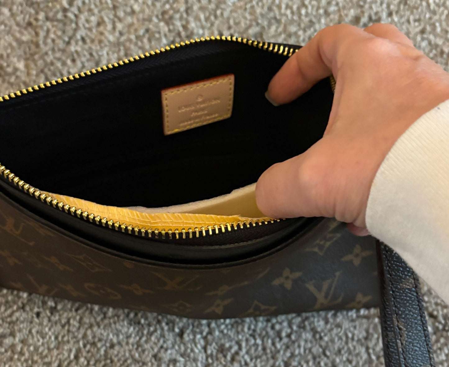LV Mono/Black Clutch 2445