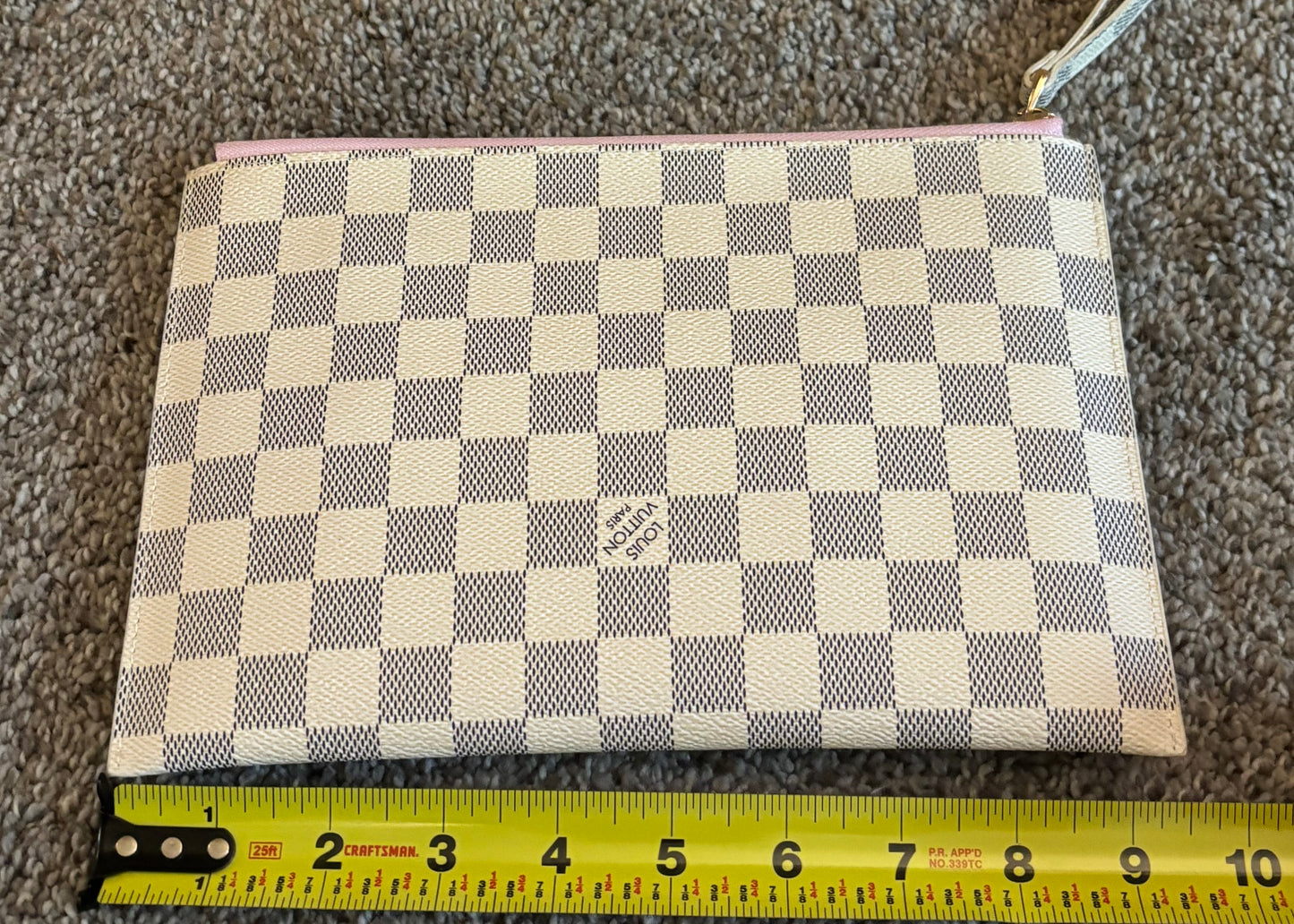 LV White Damier Clutch/Pink 2448