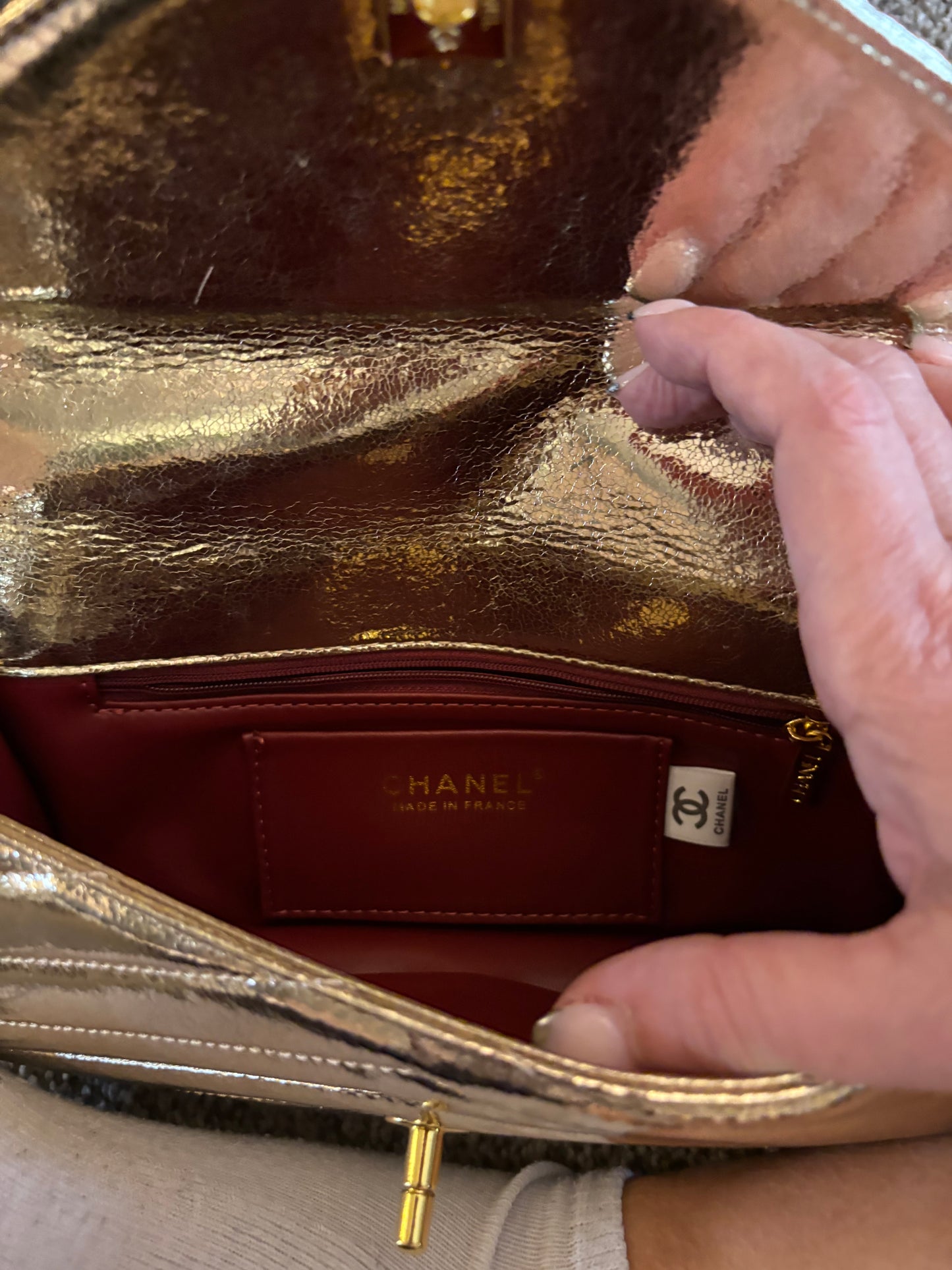 Chanel Gold Clutch/Crossbody 2446