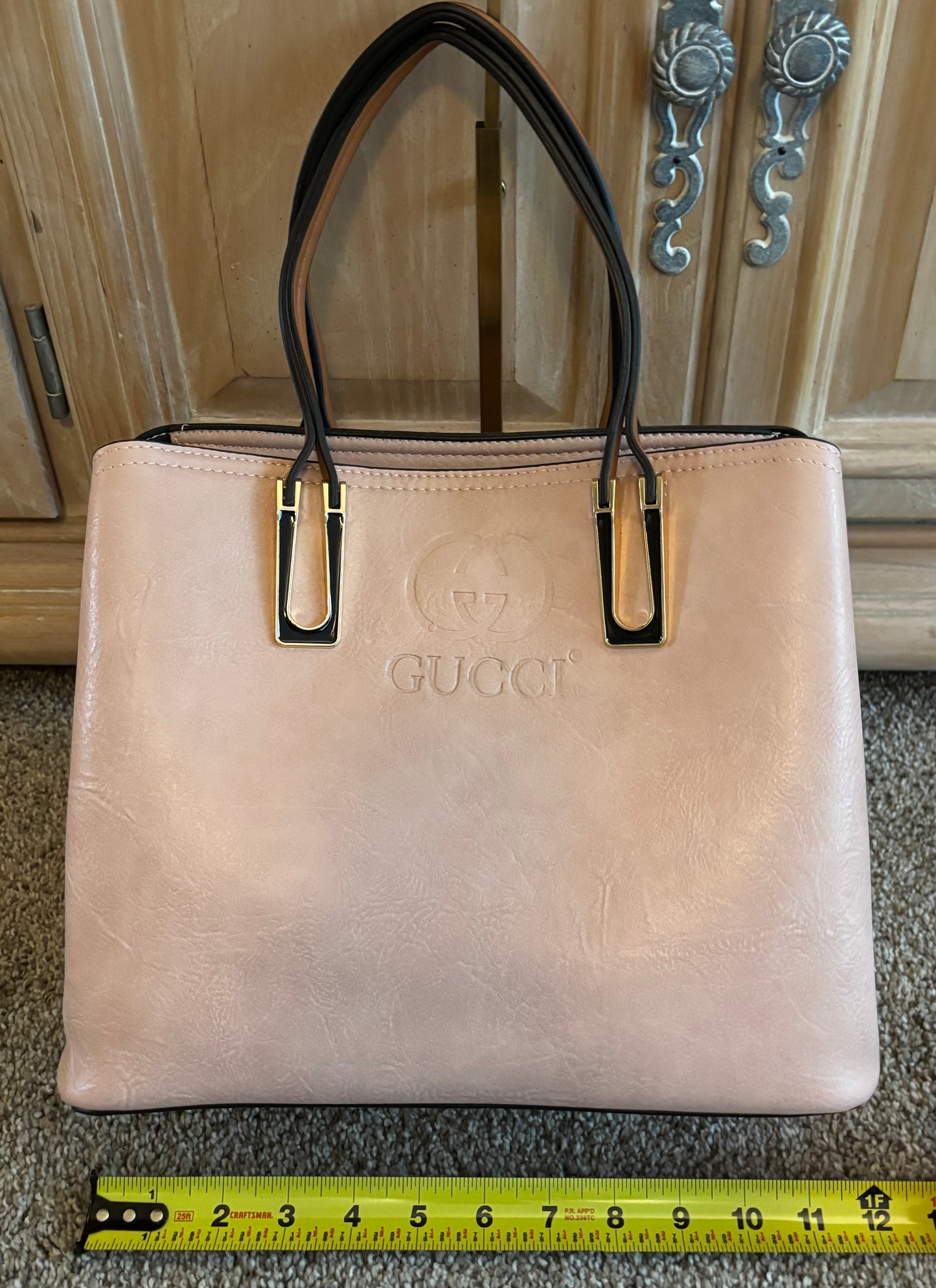 Gucci Pale Pink Double Handle Shoulder Bag 2463