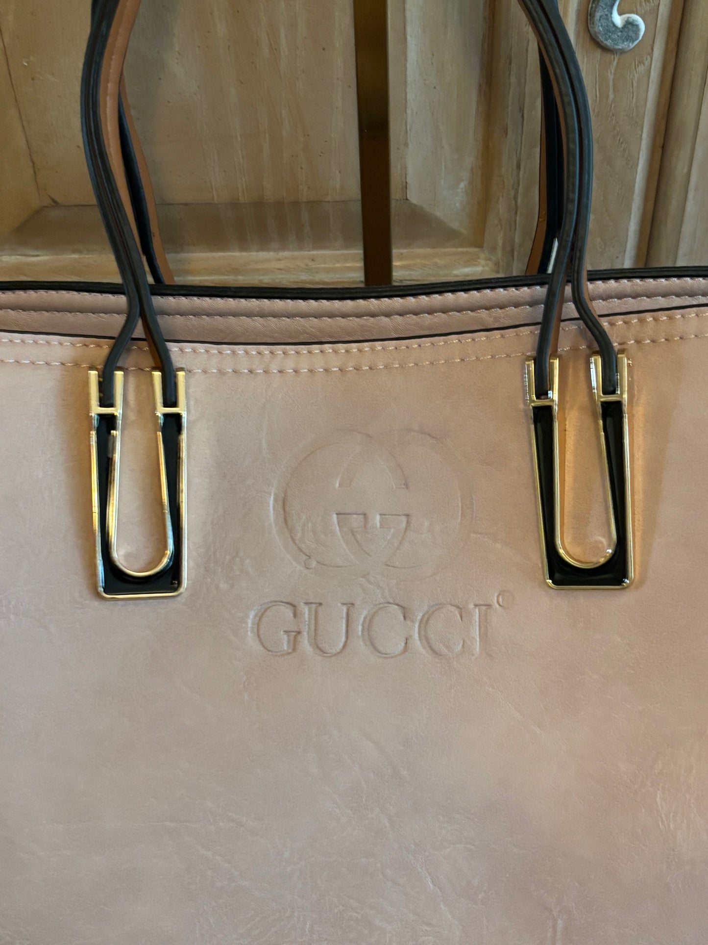Gucci Pale Pink Double Handle Shoulder Bag 2463