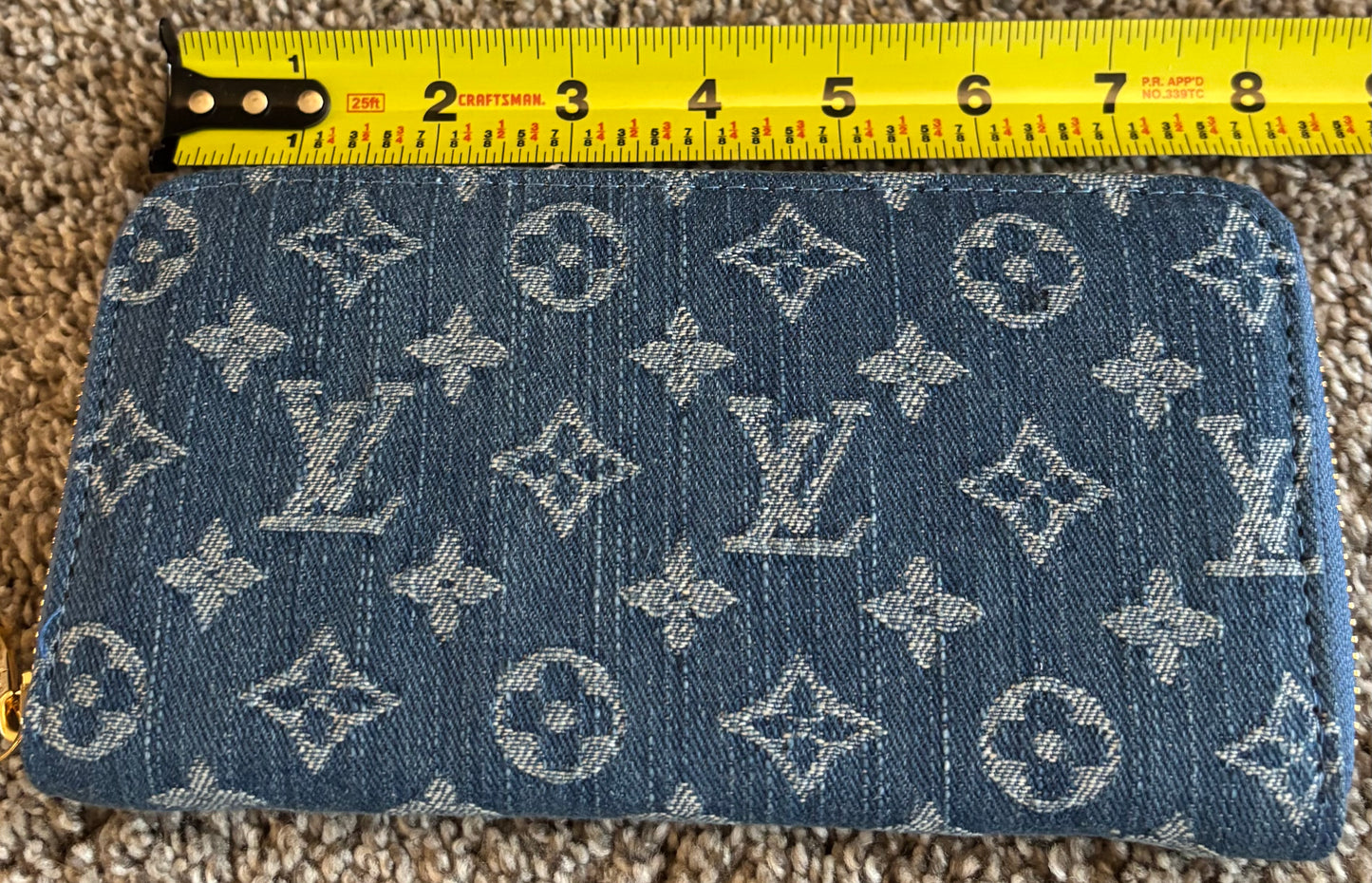 LV Large Denim Wallet 2469