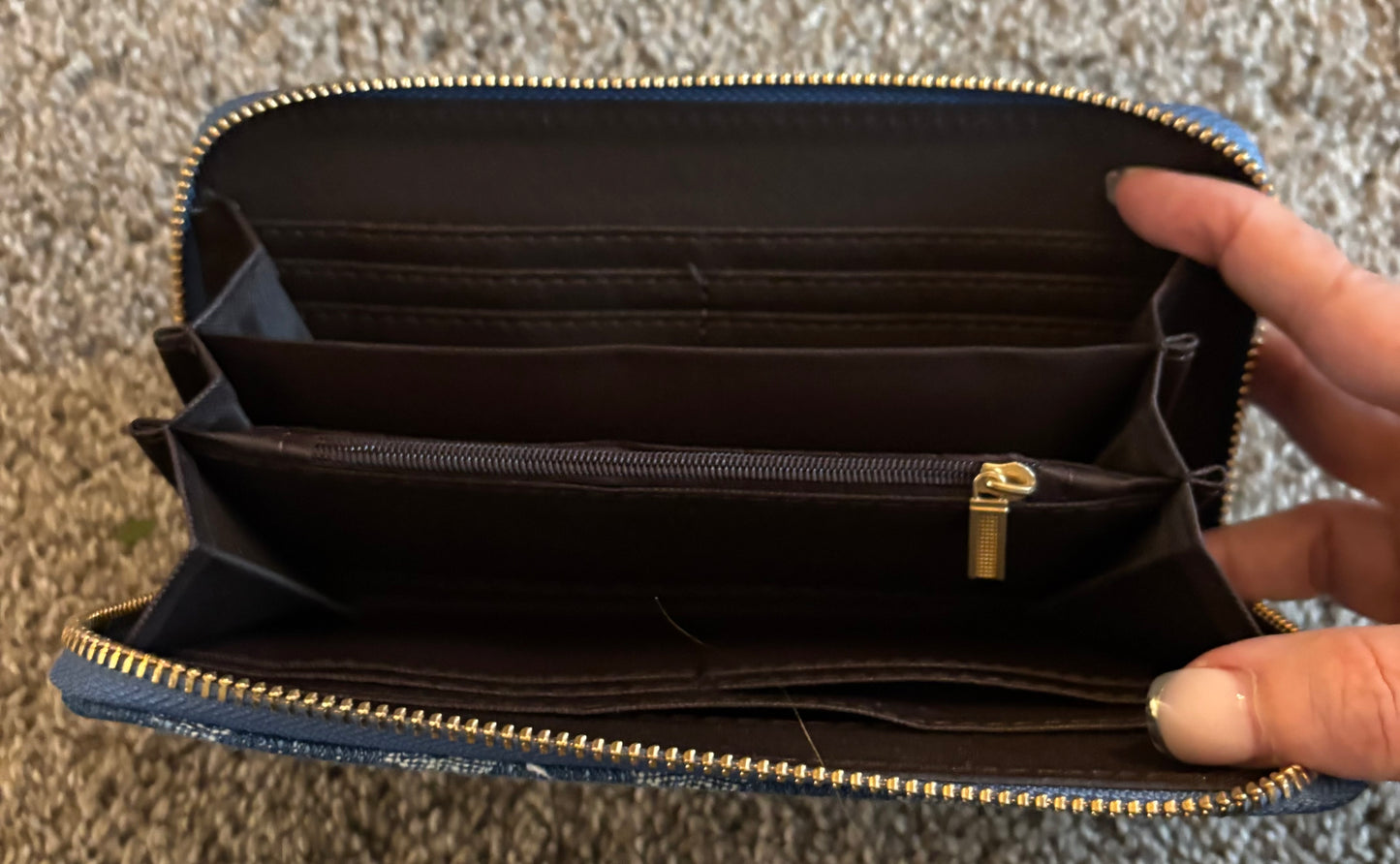 LV Large Denim Wallet 2469