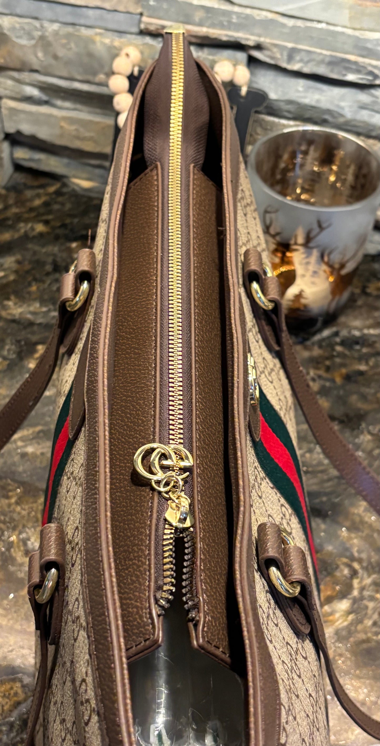 Large Gucci Monogram tote