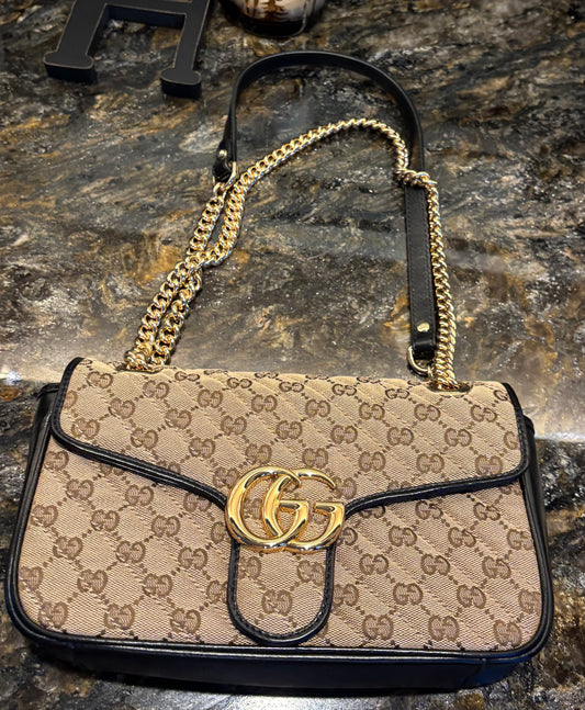 GG brown Monogram flap regular or crossbody