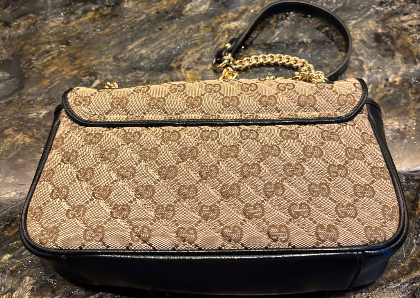 GG brown Monogram flap regular or crossbody