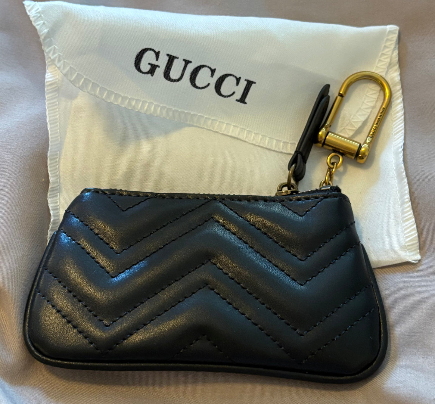 Gucci Zippered Key Pouch Black