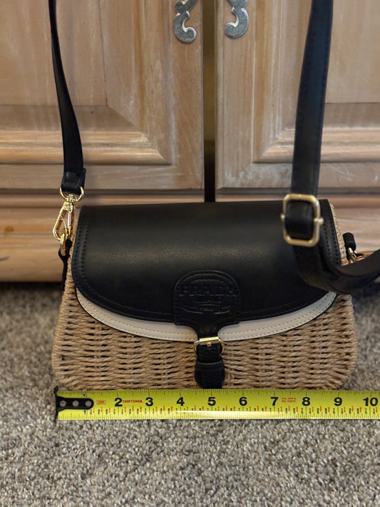 Prada Wicker Crossbody snap Closure 2471