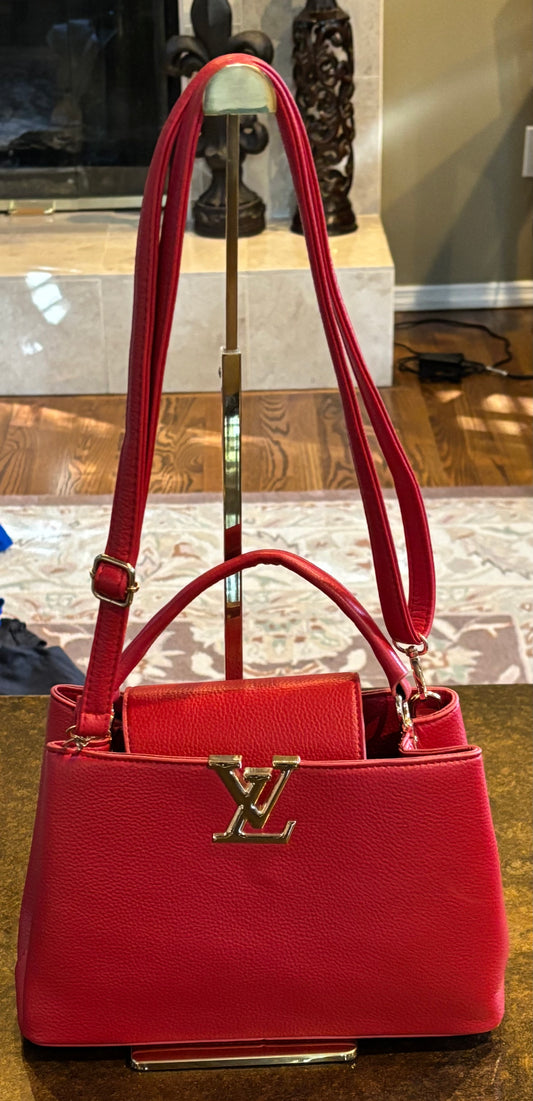 LV Red Flap Bag Regular or Crossbody