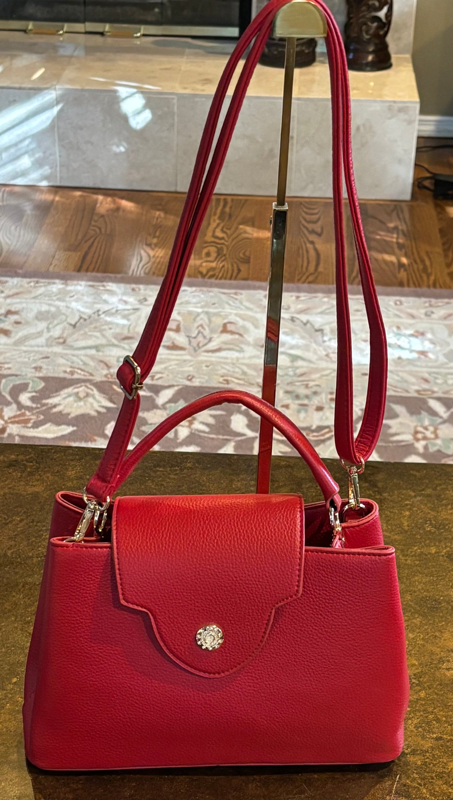 LV Red Flap Bag Regular or Crossbody
