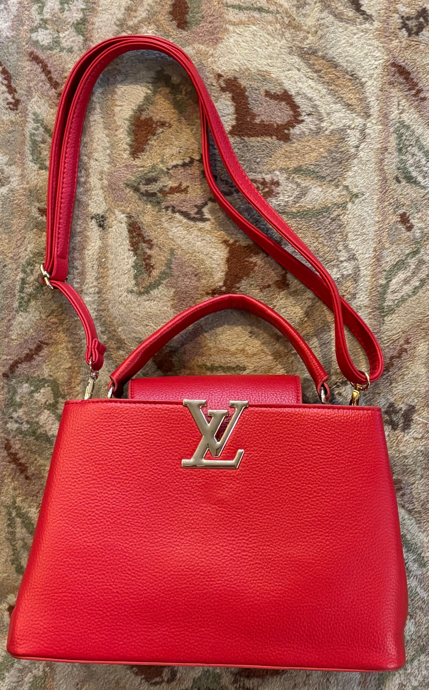 LV Red Flap Bag Regular or Crossbody