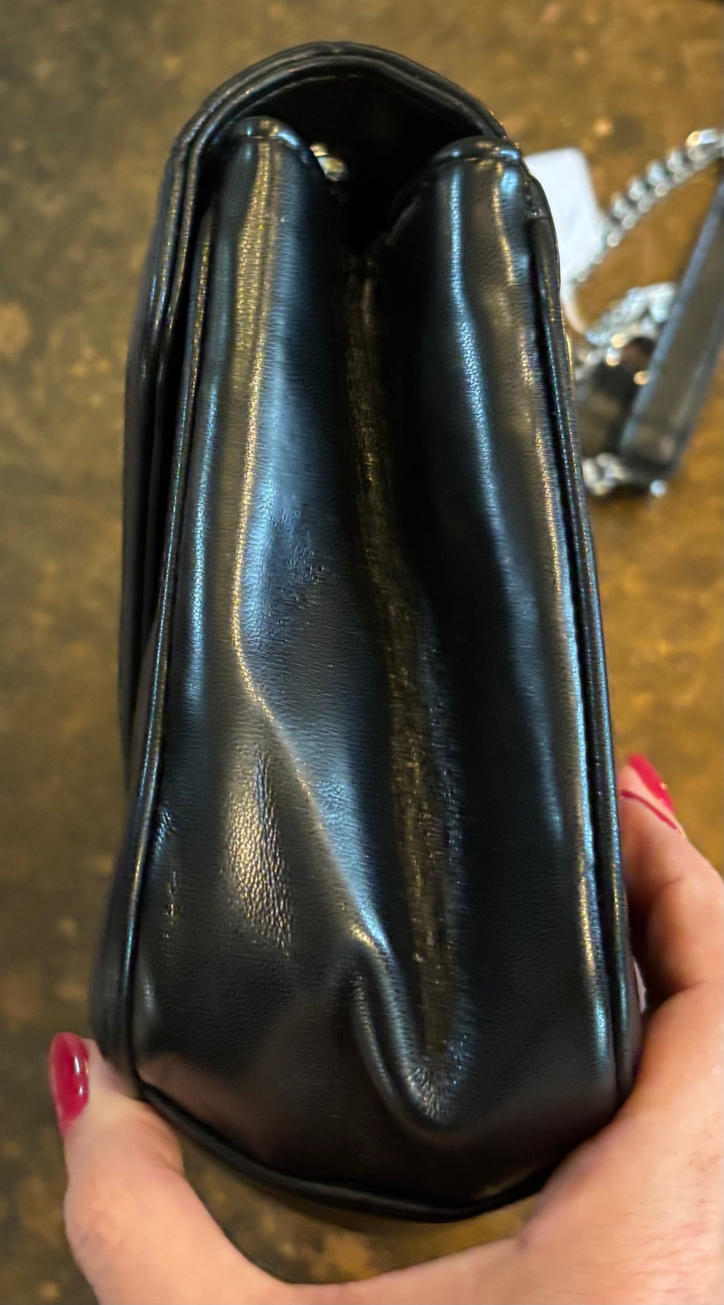 Black and Silver YSL Flap bag Regular or Crossbody