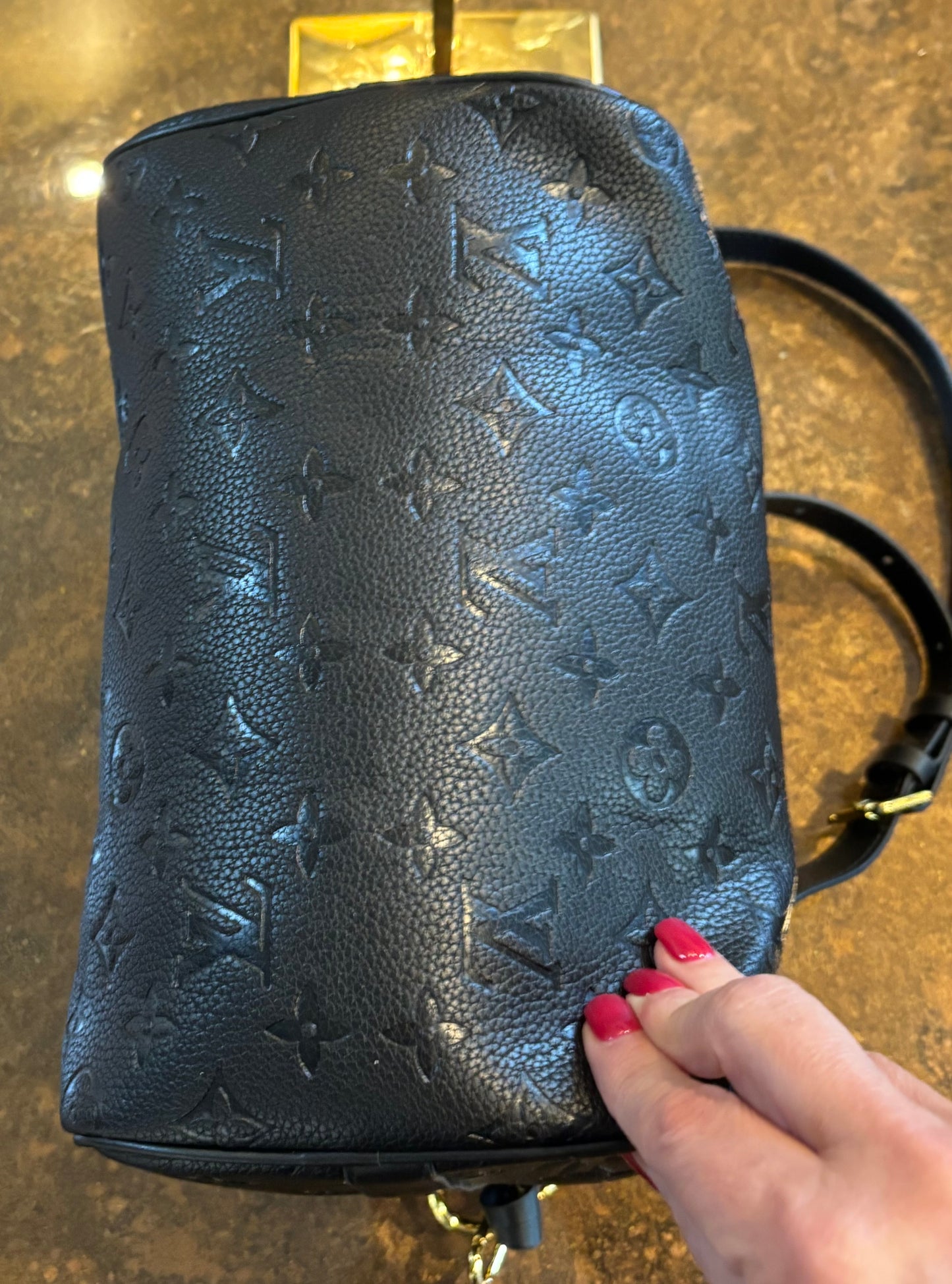 LV Small Black Crossbody Speedy