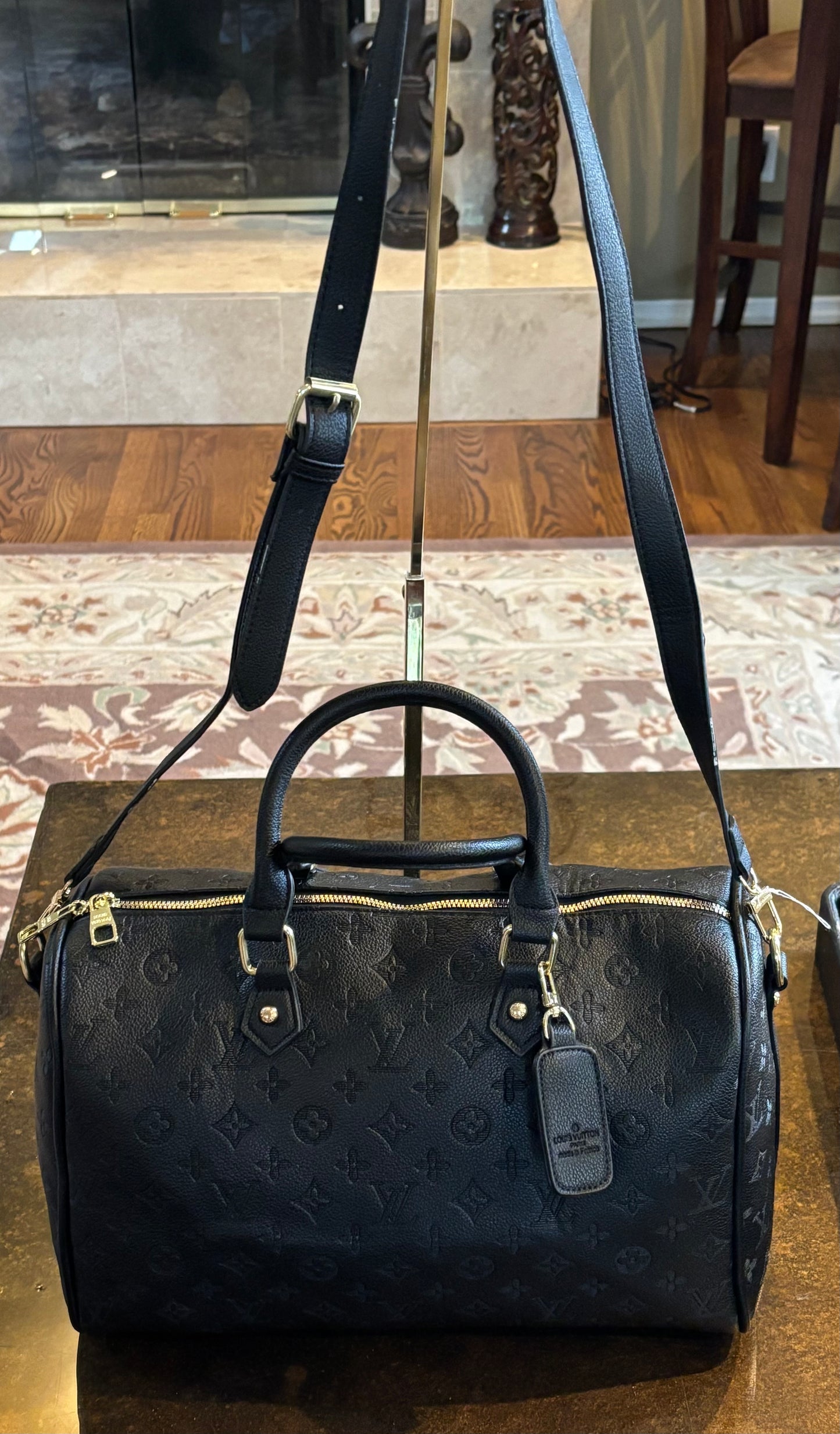 LV Large Black Speedy Crossbody