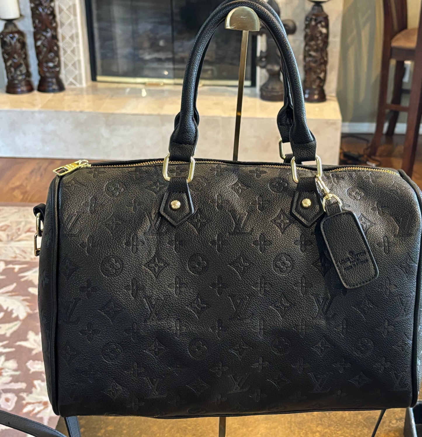 LV Large Black Speedy Crossbody
