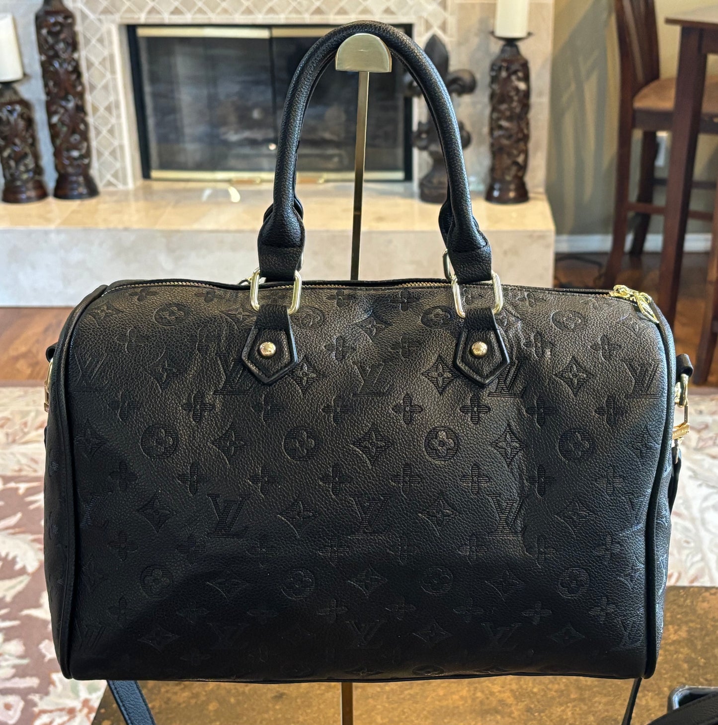 LV Large Black Speedy Crossbody