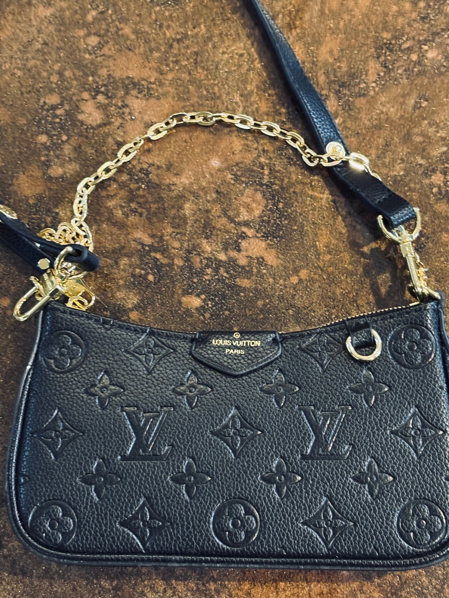 LV Black Zip Crossbody