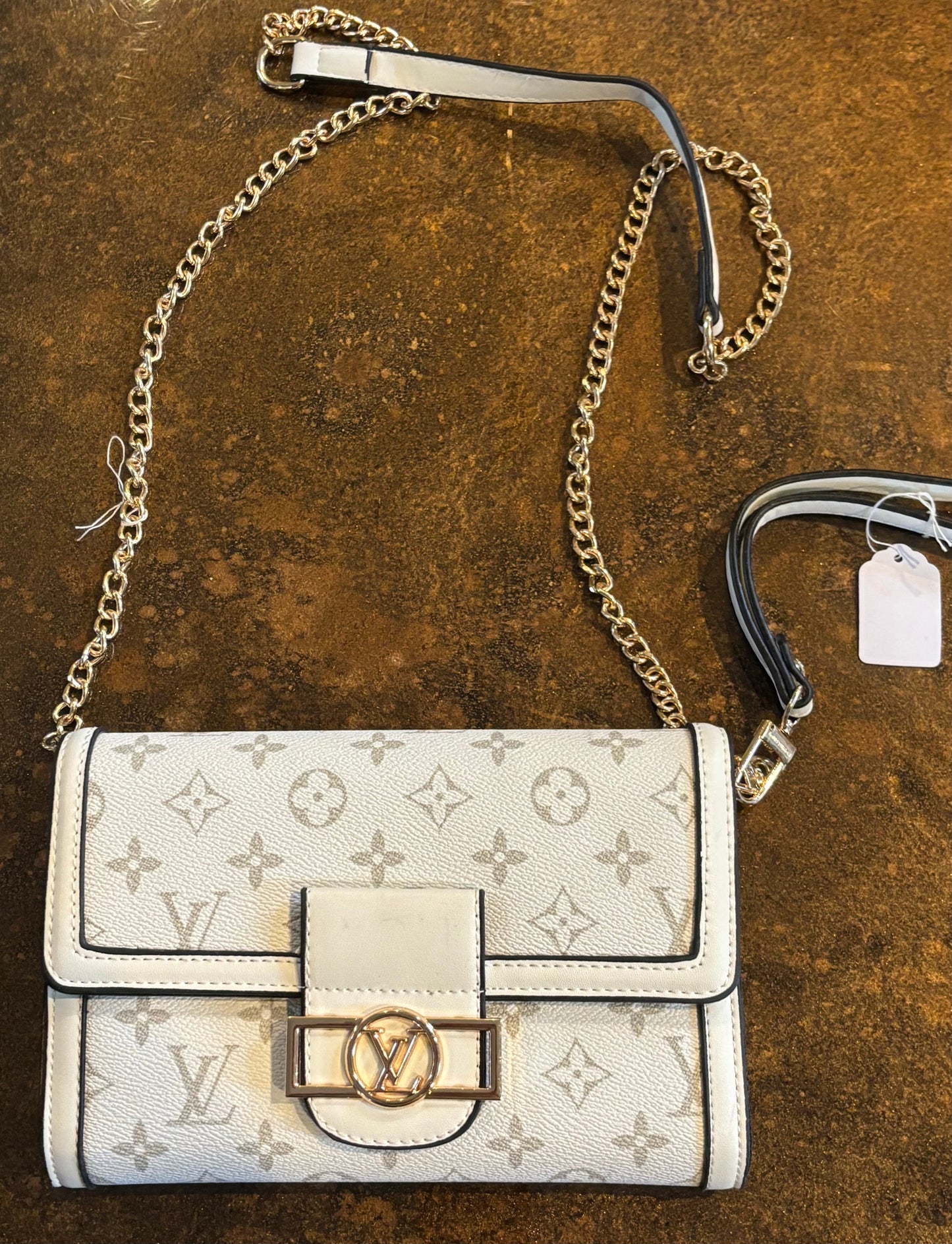 White Flap LV Crossbody or Clutch