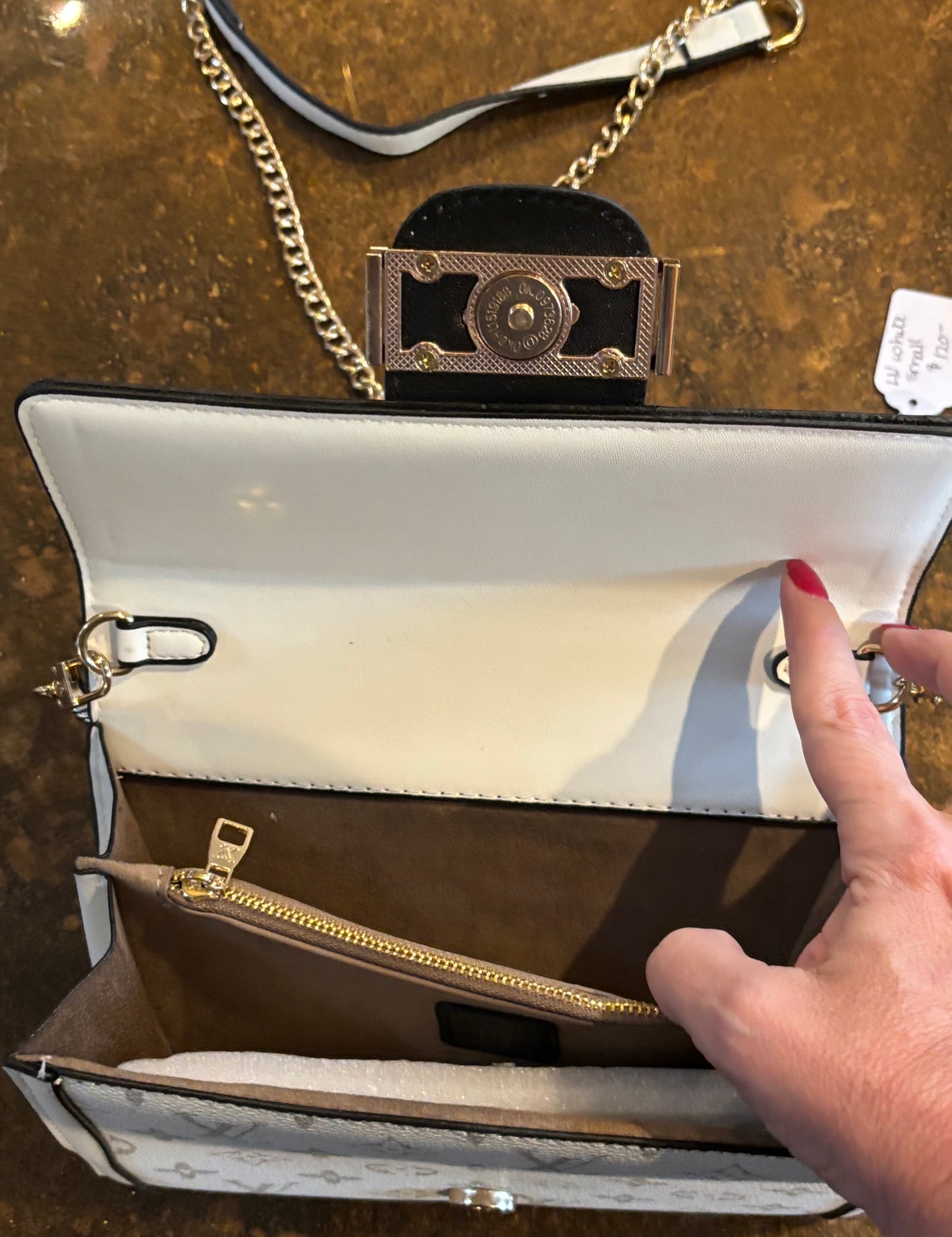 White Flap LV Crossbody or Clutch