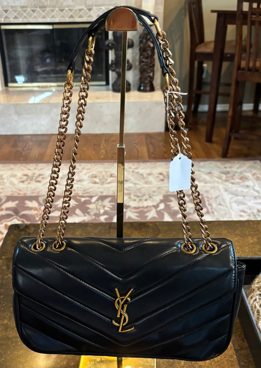 YSL Black with Gold Hardware Reg/Crossbody