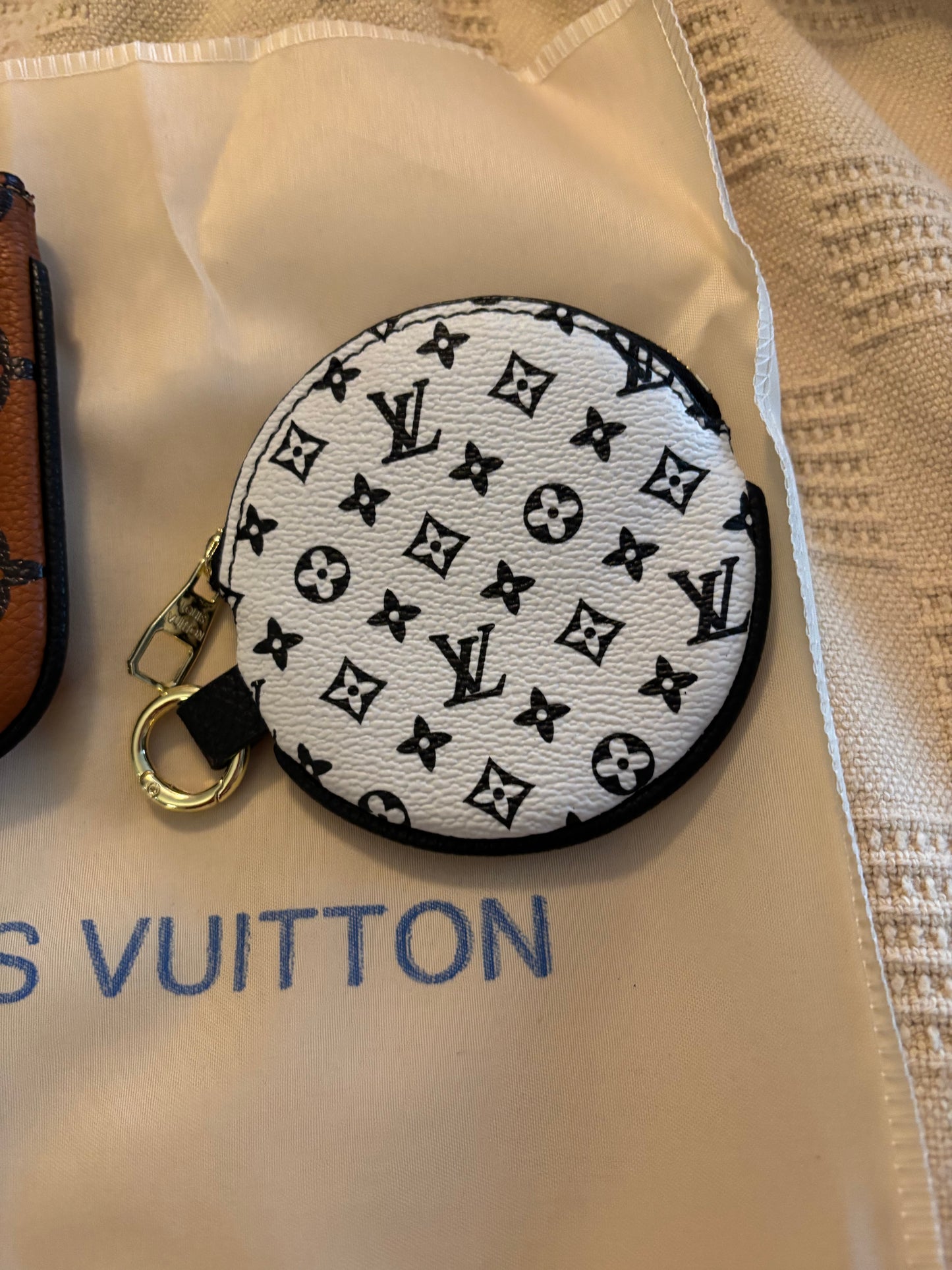 LV Brown, Black & White Zippered Pouches 3pc set