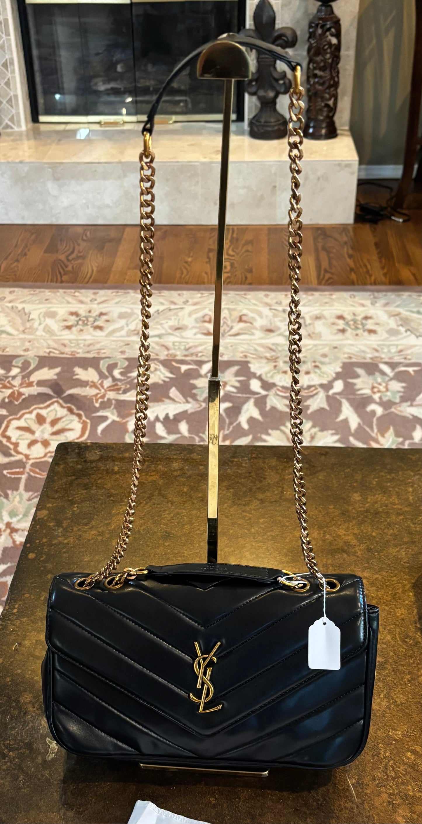 Black and Silver YSL Flap bag Regular or Crossbody