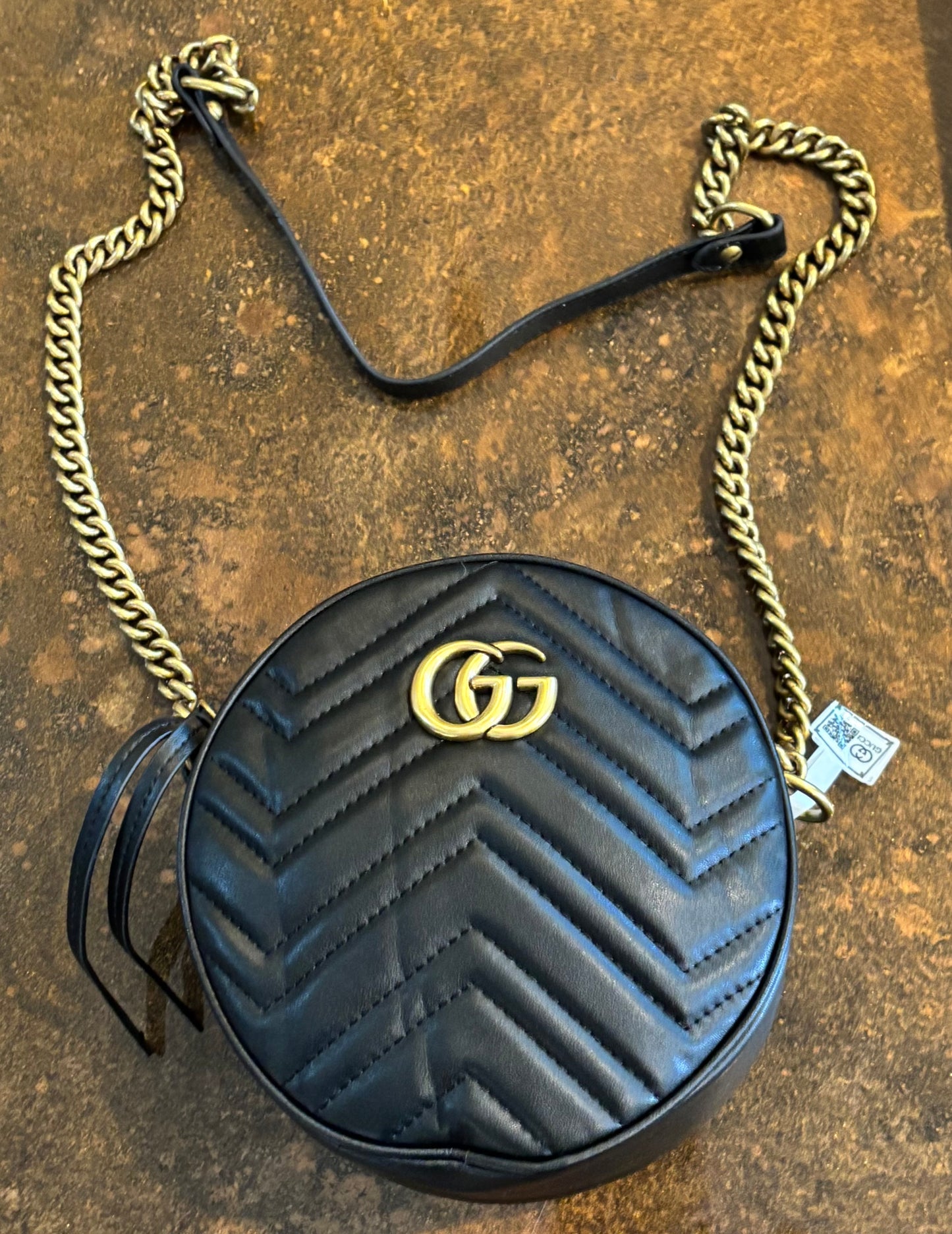 Gucci Black Round Crossbody