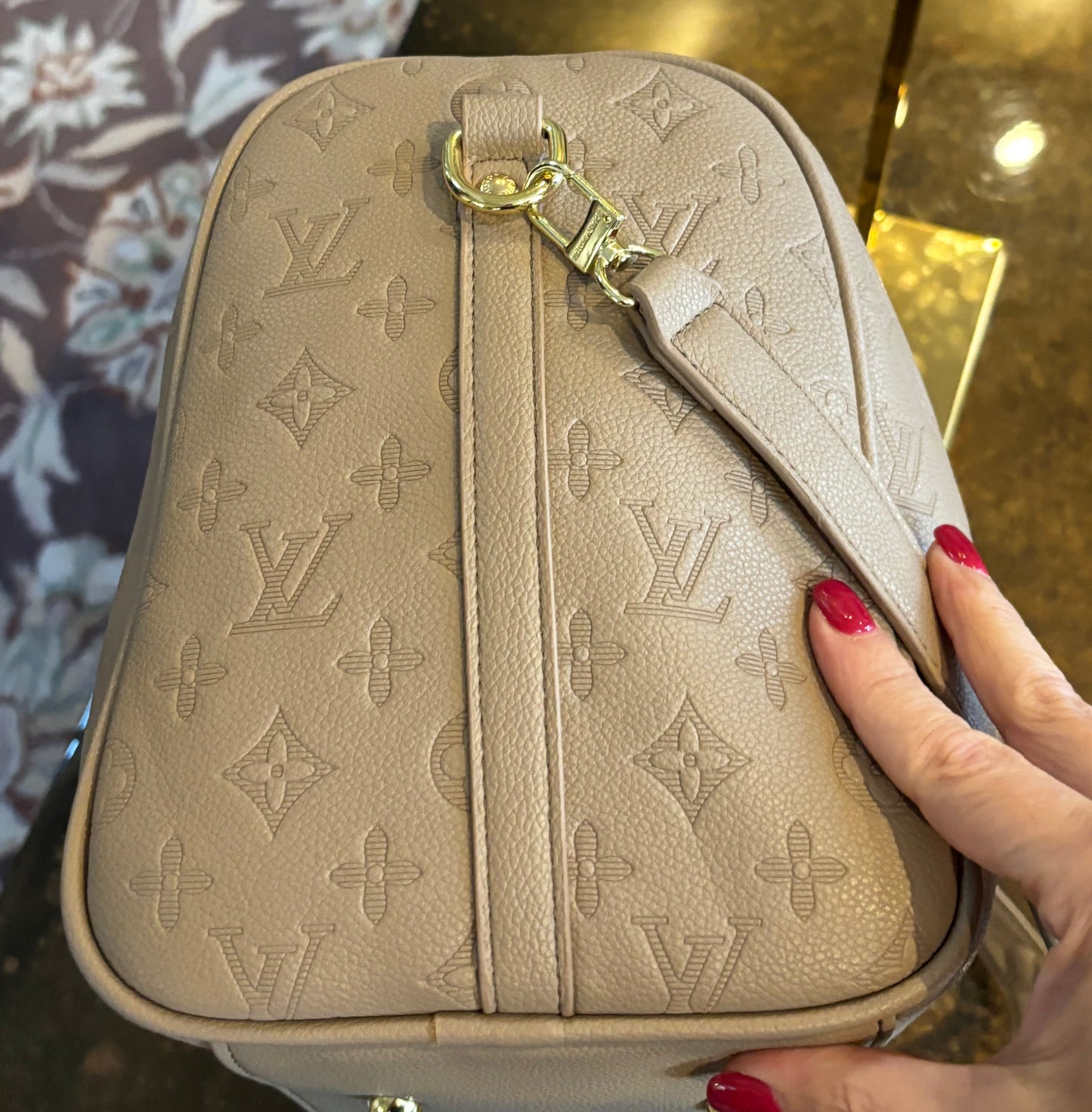 LV Tan Speedy Crossbody Large