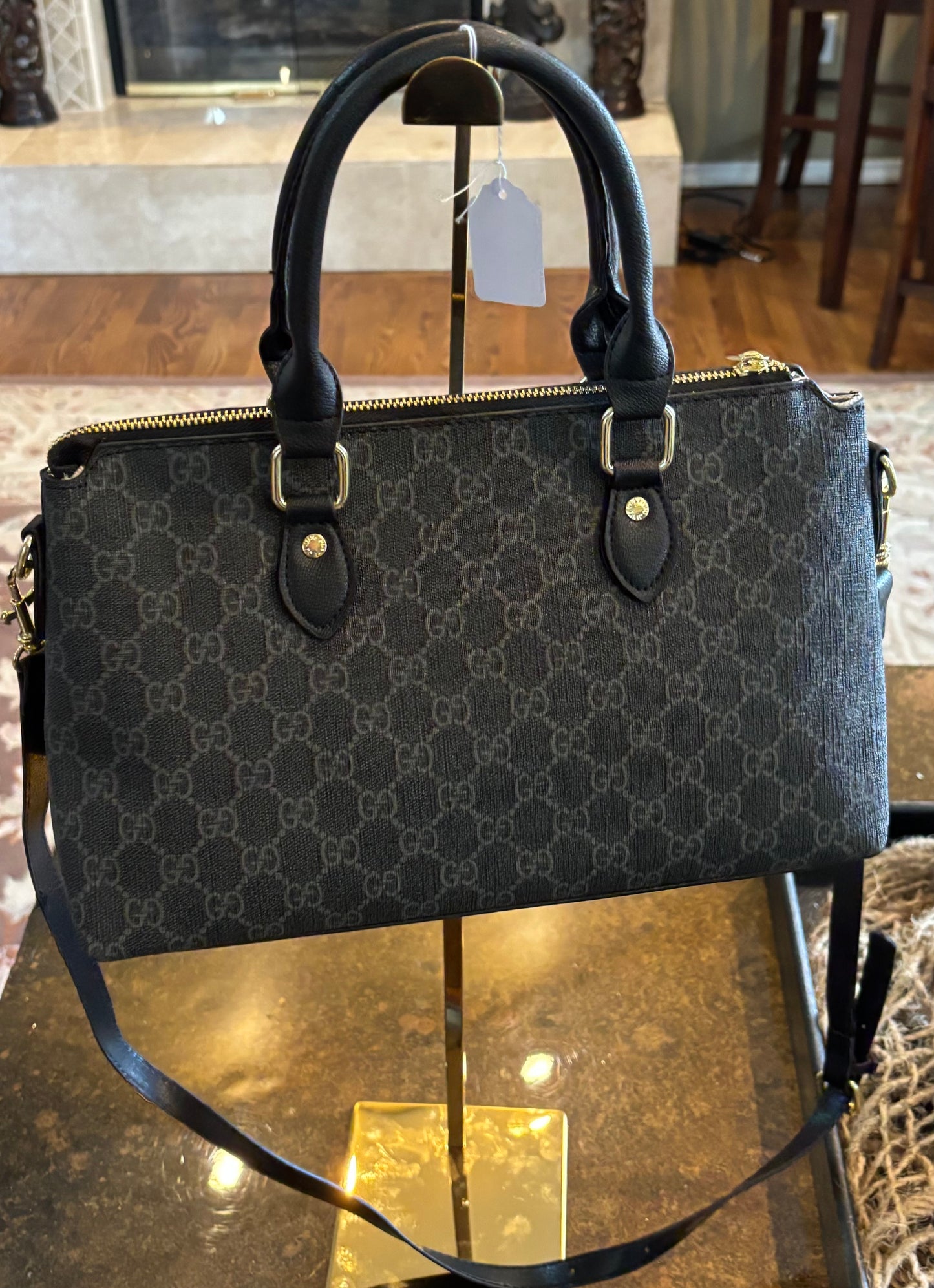 Gucci Black Double Handle Crossbody