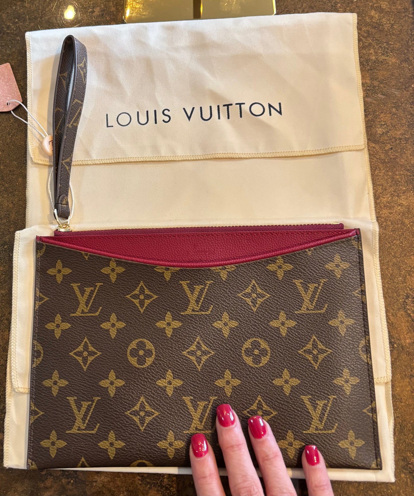 LV Zippered Clutch