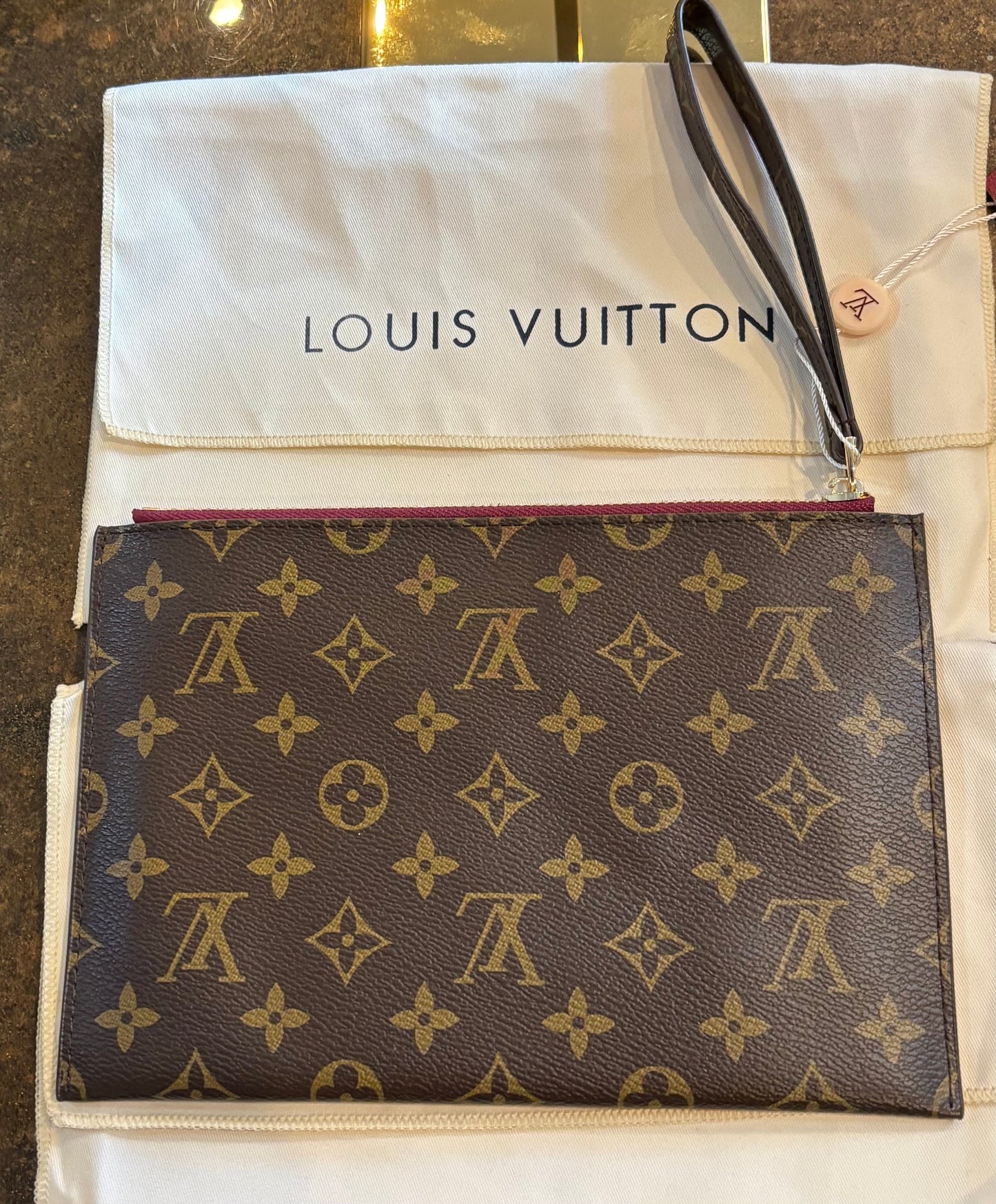LV Zippered Clutch