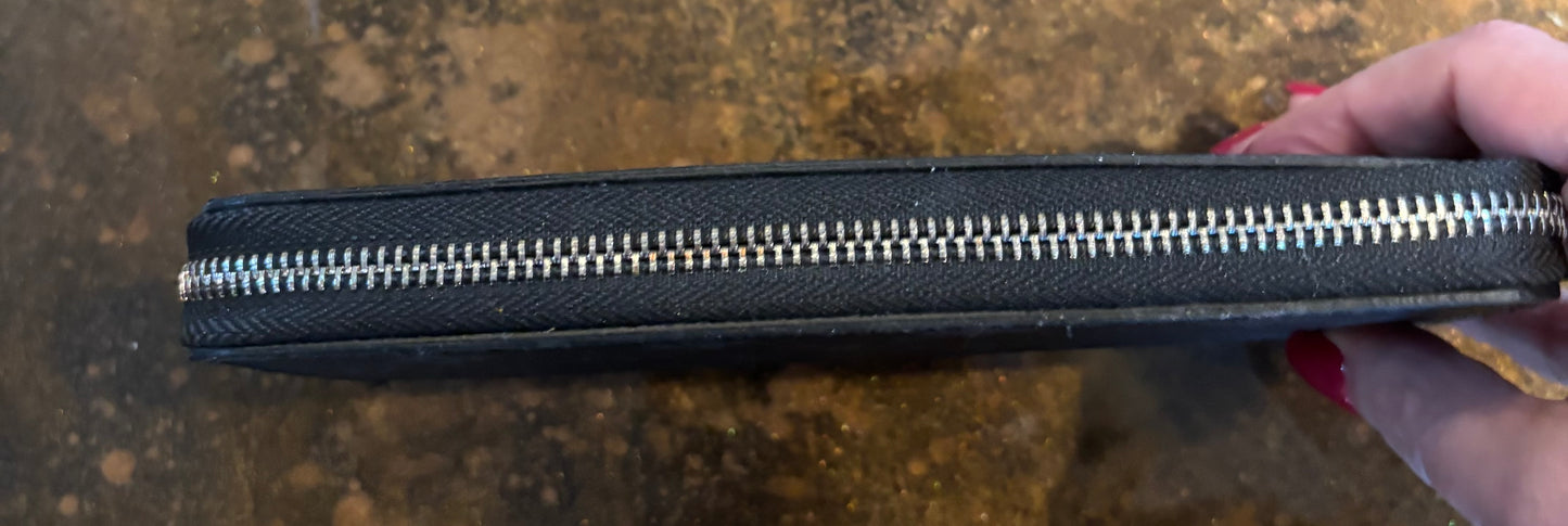 LV Black Large Zippered Wallet