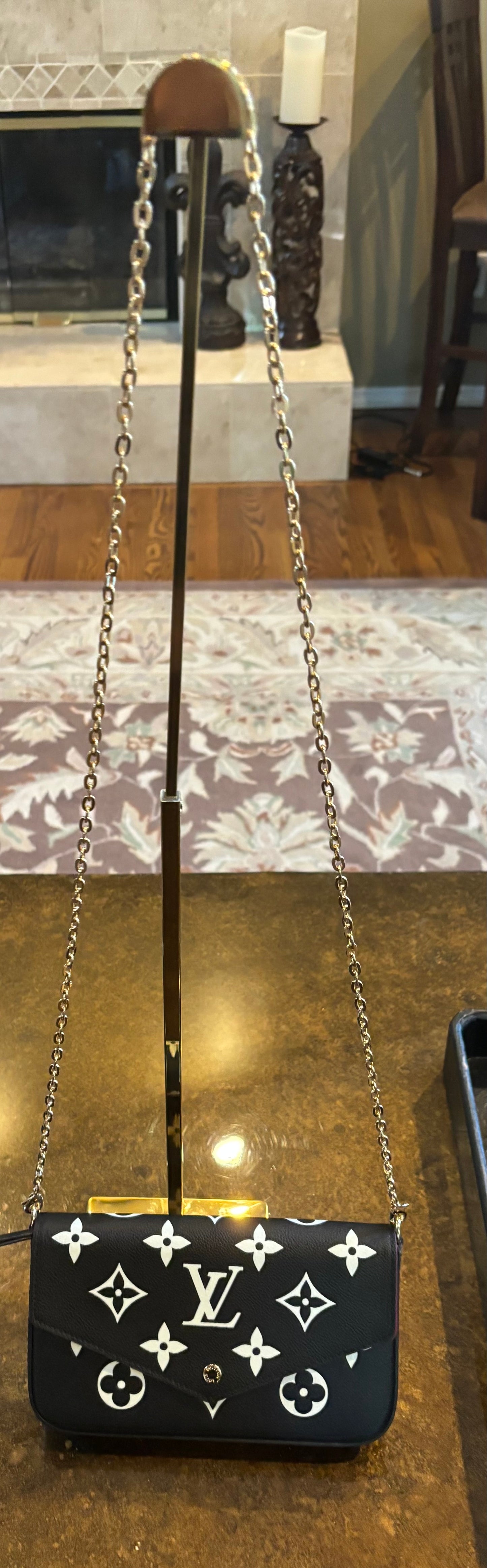 LV Black/tan Crossbody 3pc set