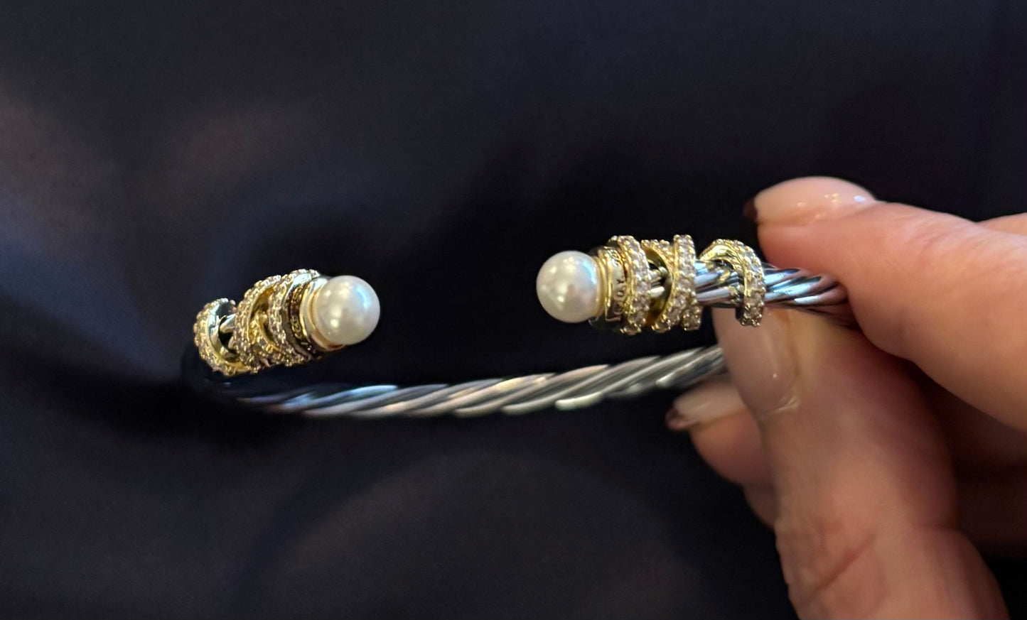 David Yurman DY Bracelet Pearl detail 2486