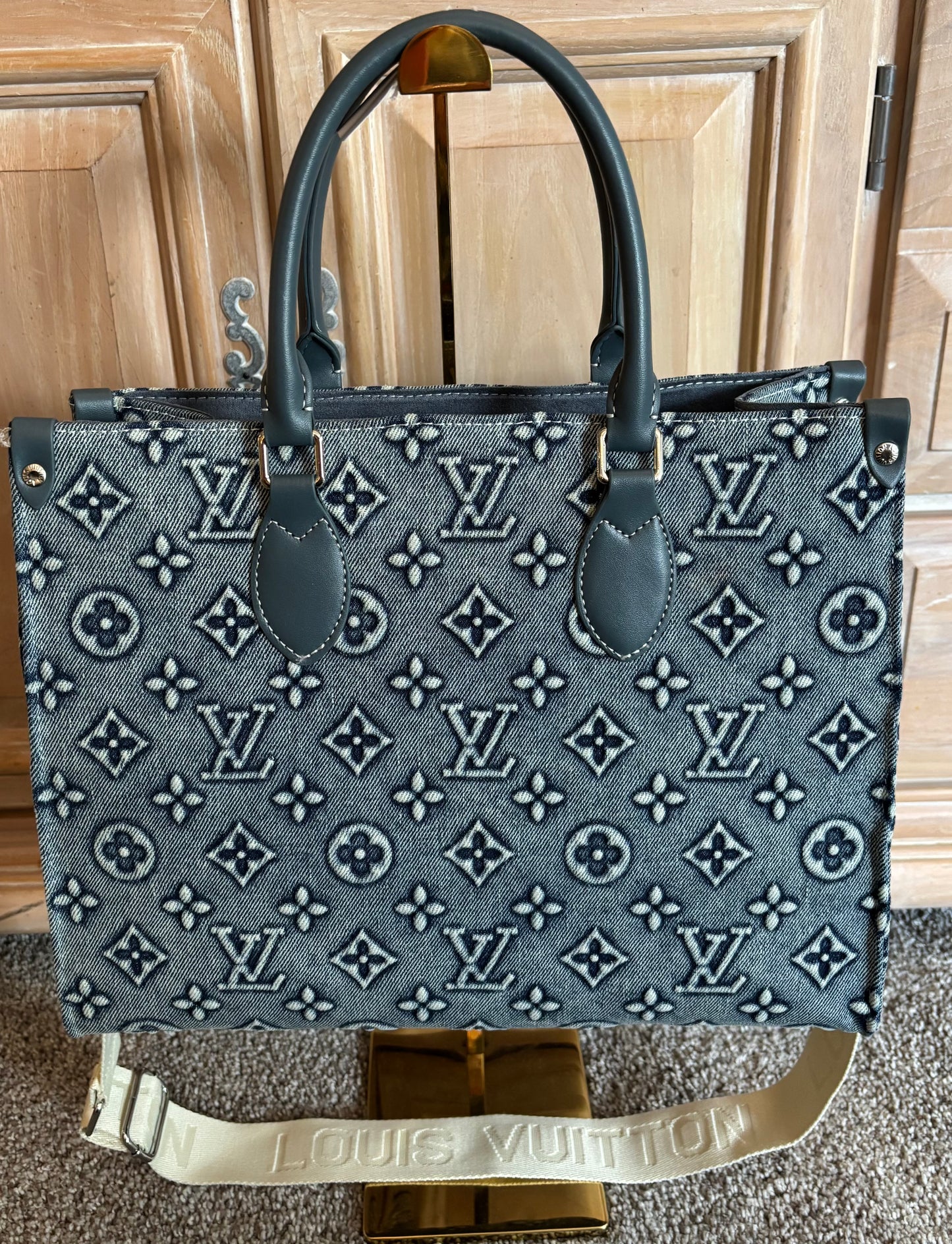 LV Denim On The Go Double Handle/Crossbody 2588