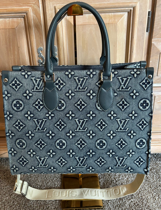 LV Denim On The Go Double Handle/Crossbody 2588