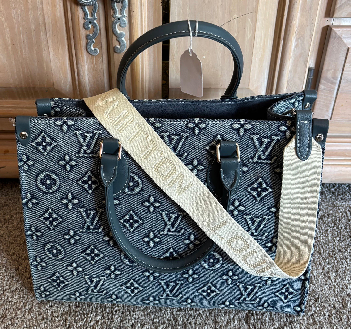 LV Denim On The Go Double Handle/Crossbody 2588