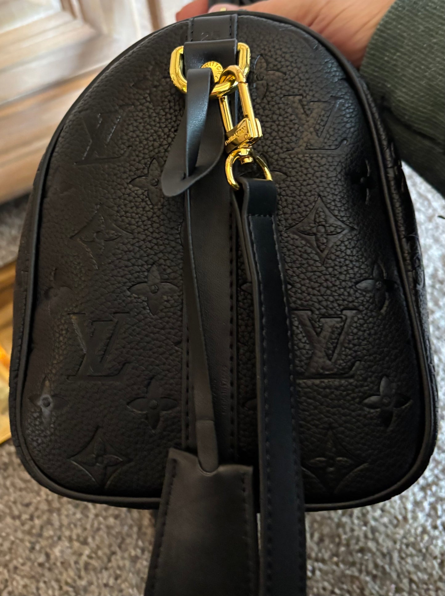 LV Small Black Speedy Double Handle/Crossbody 2589