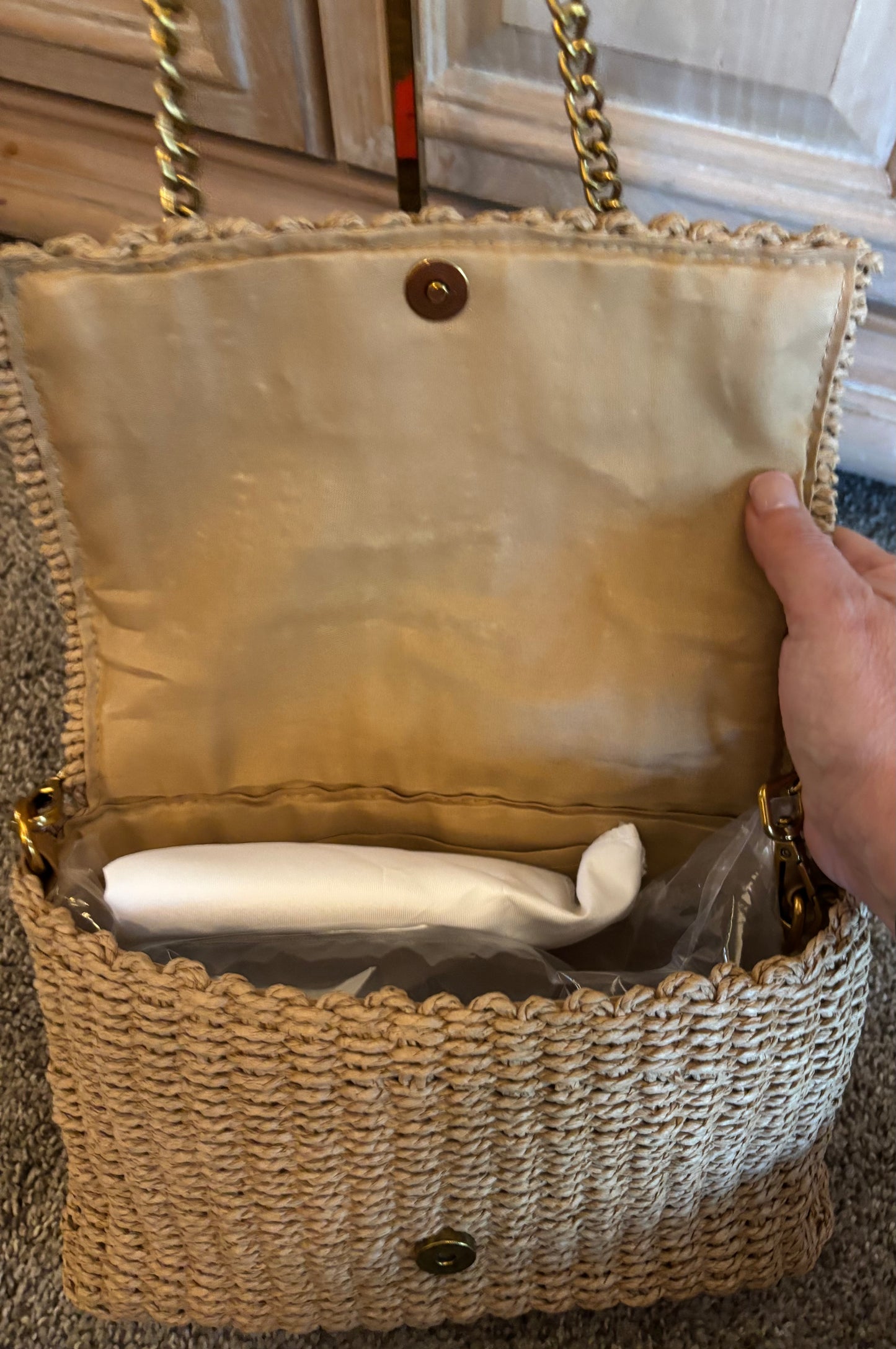 YSL Rattan Clutch/Crossbody 2597