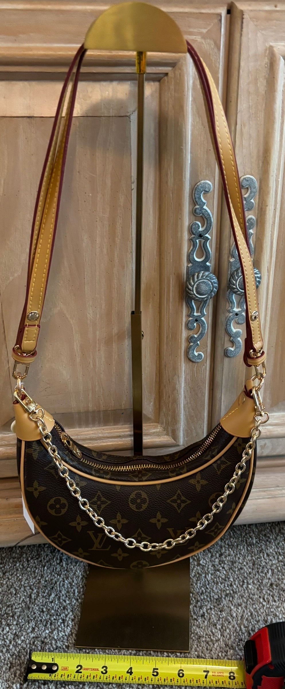 LV Brown Mono Crescent Bag Shoulder/Crossbody 2604