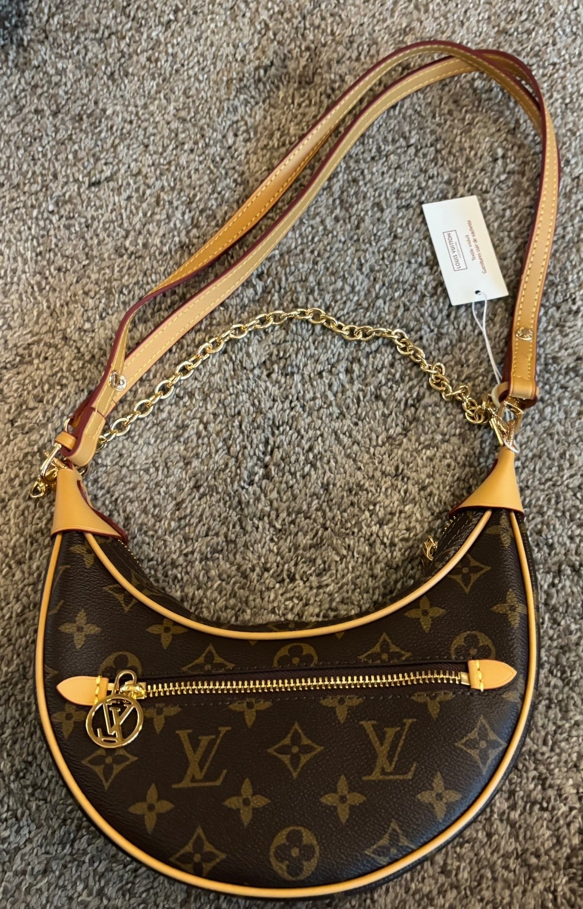 LV Brown Mono Crescent Bag Shoulder/Crossbody 2604