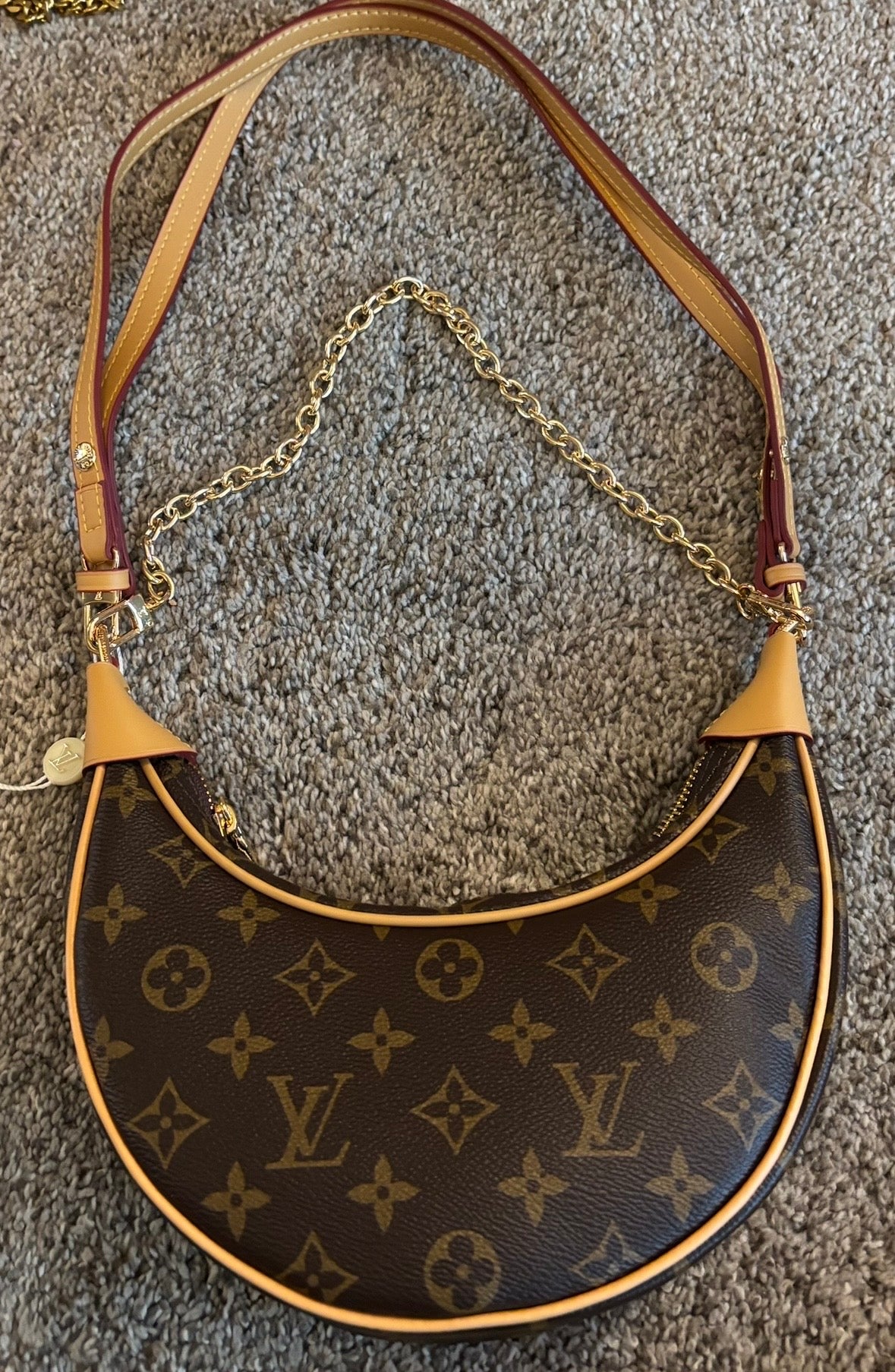LV Brown Mono Crescent Bag Shoulder/Crossbody 2604