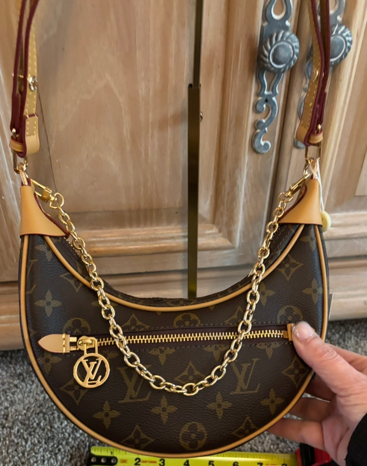 LV Brown Mono Crescent Bag Shoulder/Crossbody 2604